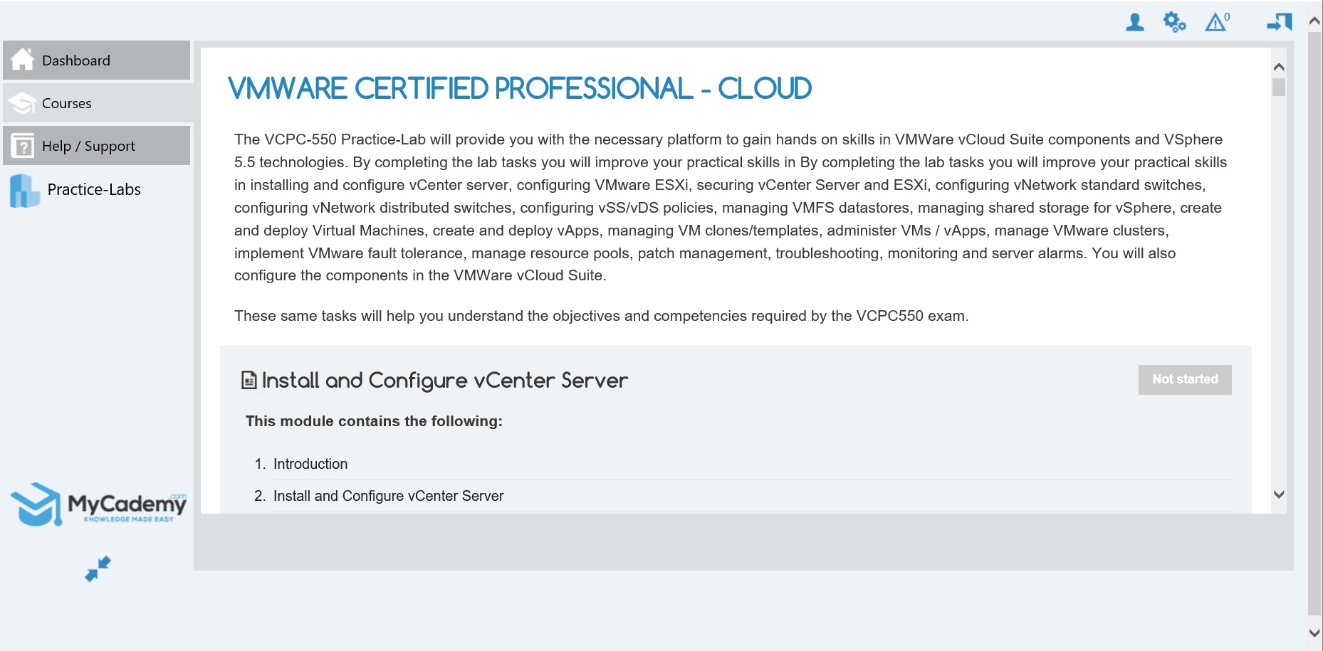 100938 - Livelab VMware Certified Professional - 1