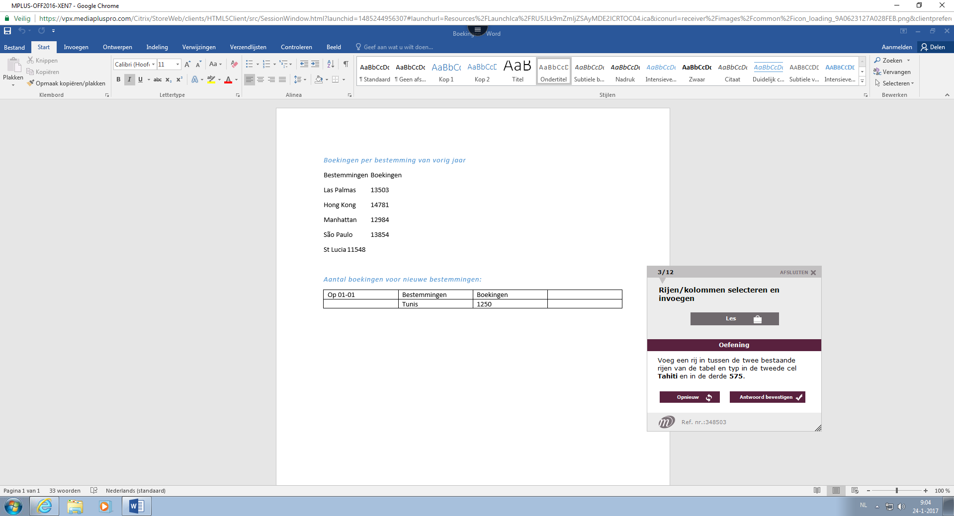 Cursus Word 2016 basis 2