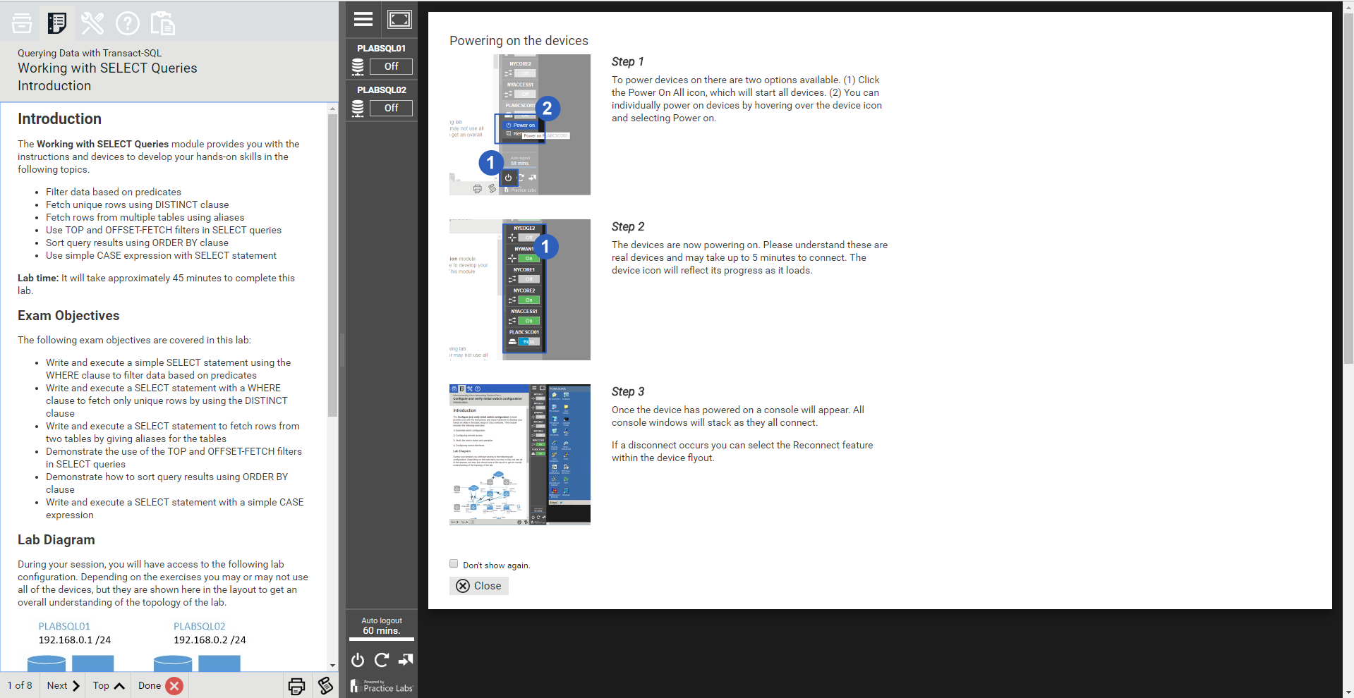 LiveLab 70-761 Quering Data with Transact-SQL - 1