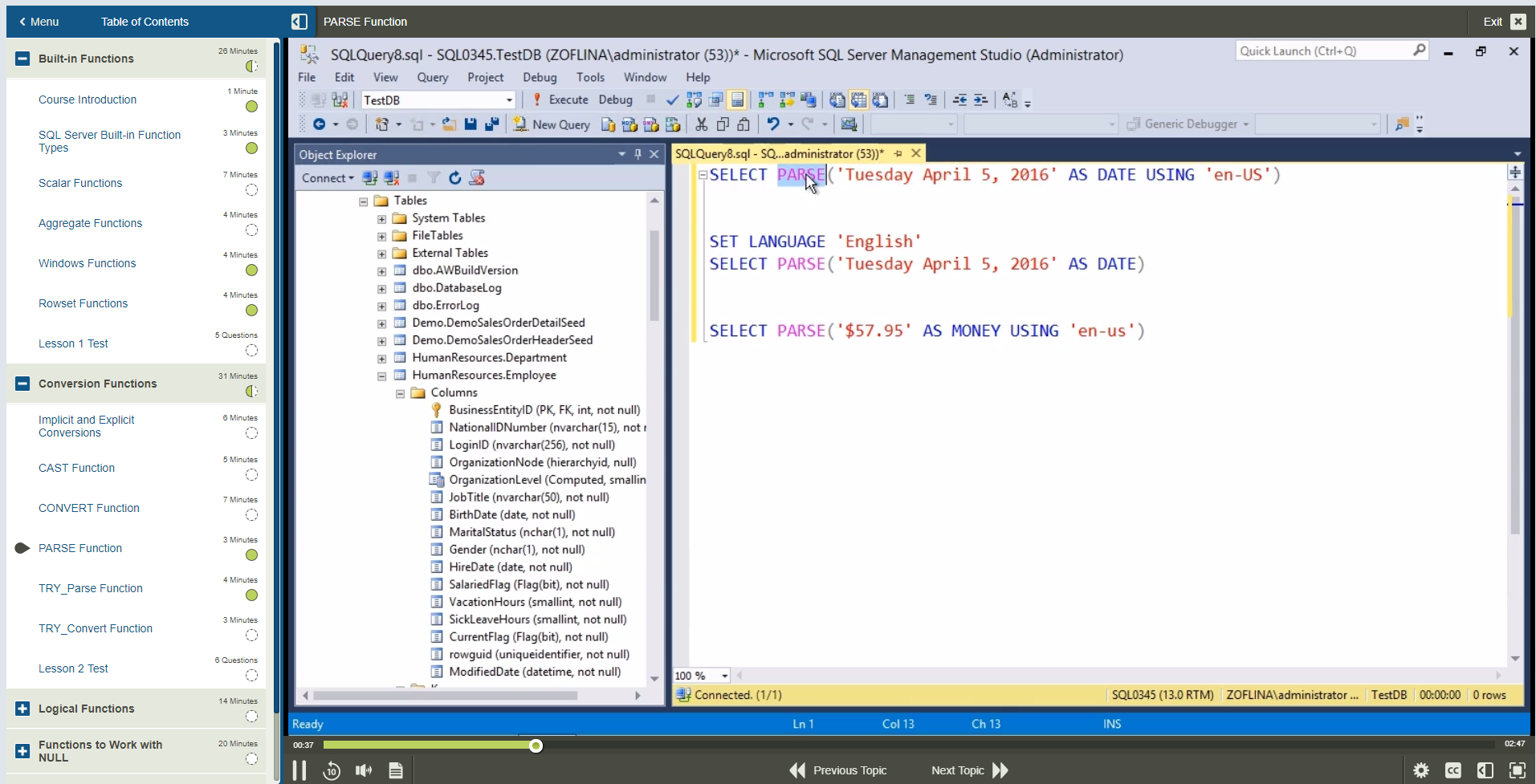 Developing SQL Databases (exam 70-762)-1