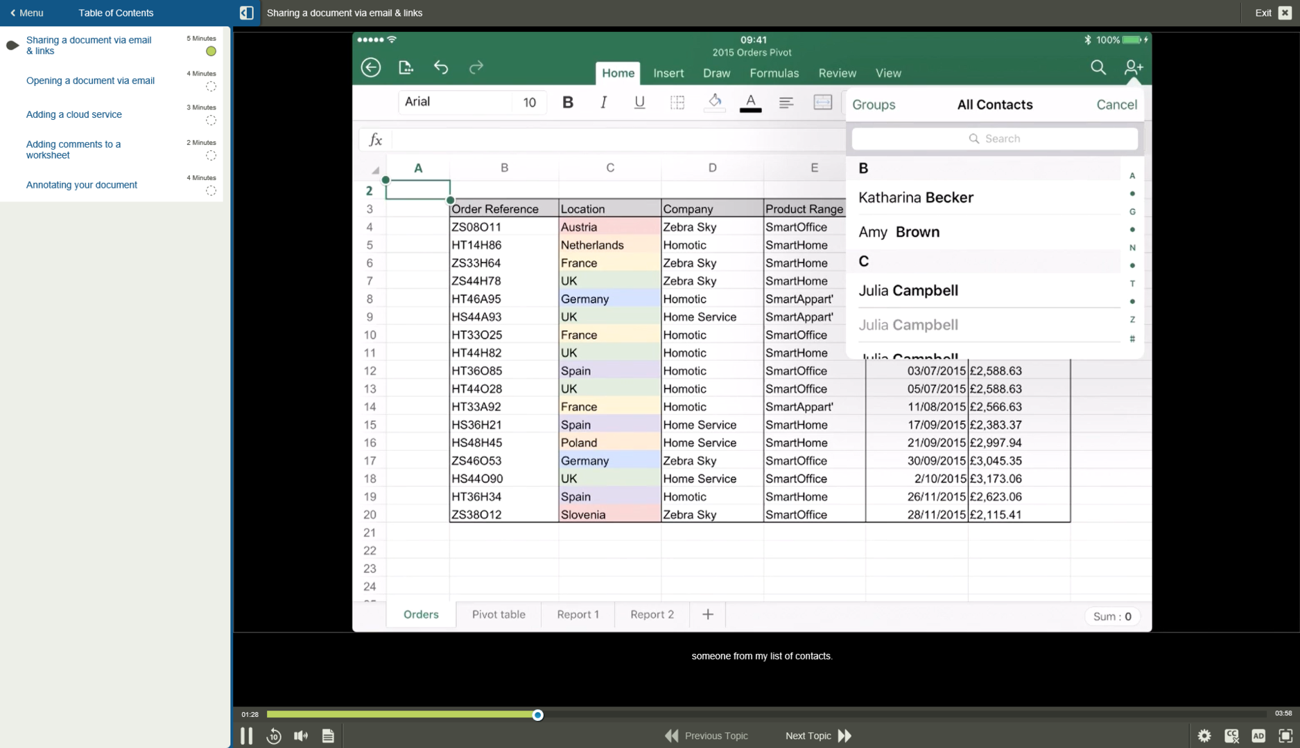 Microsoft Excel 2016 for iPad 1