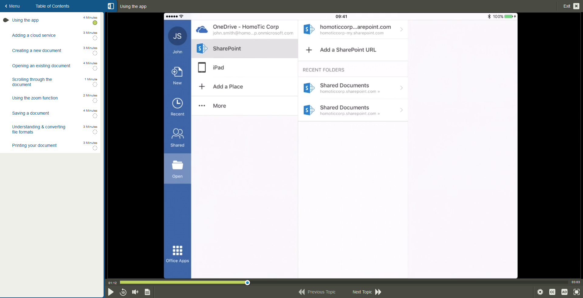 Microsoft Word 2016 for iPad 1