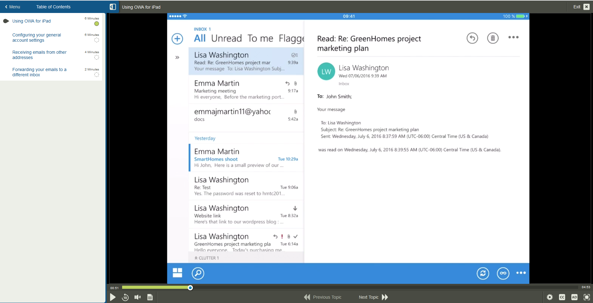 Microsoft Outlook 2016 for iPad 1