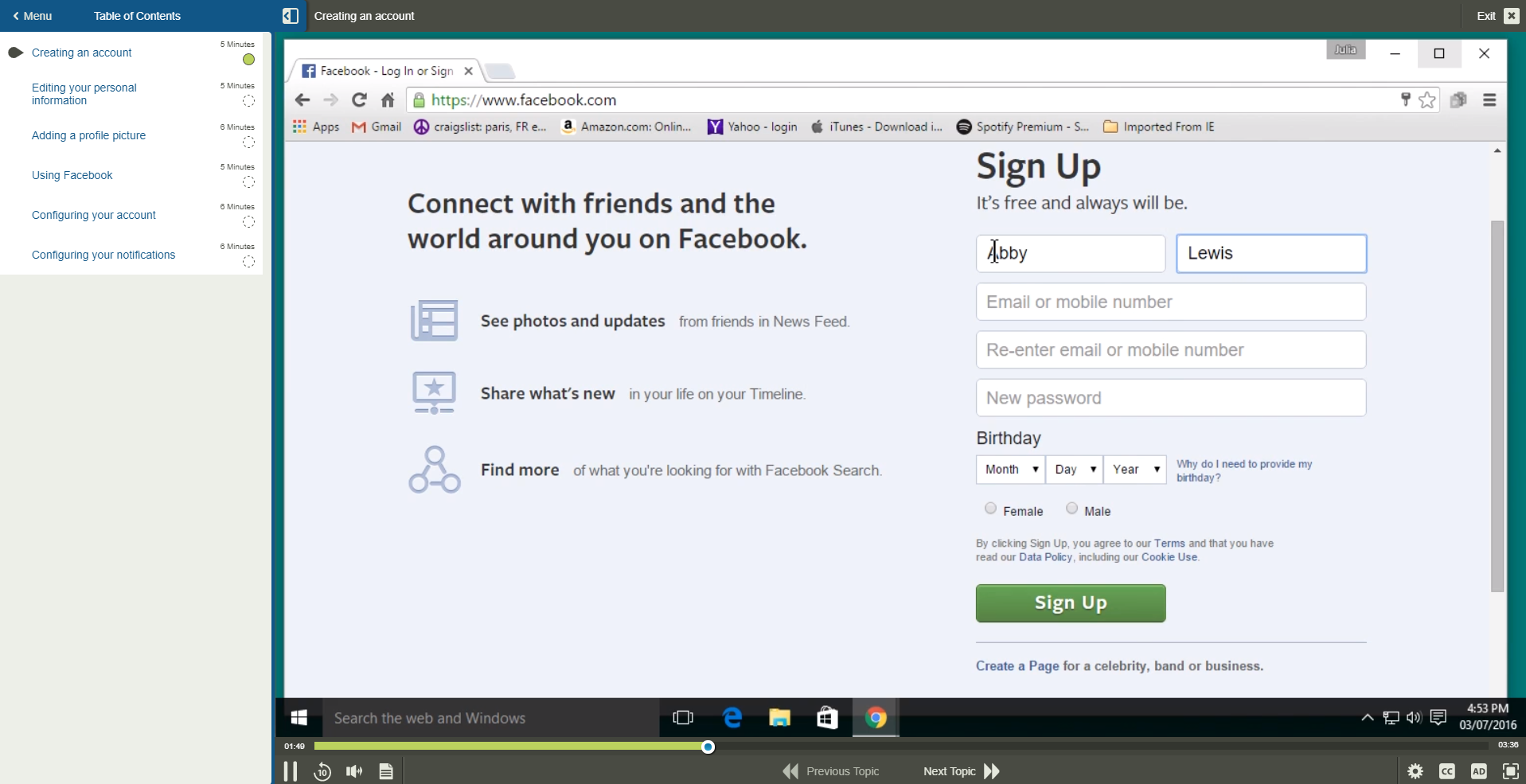 Using Facebook for Web-1