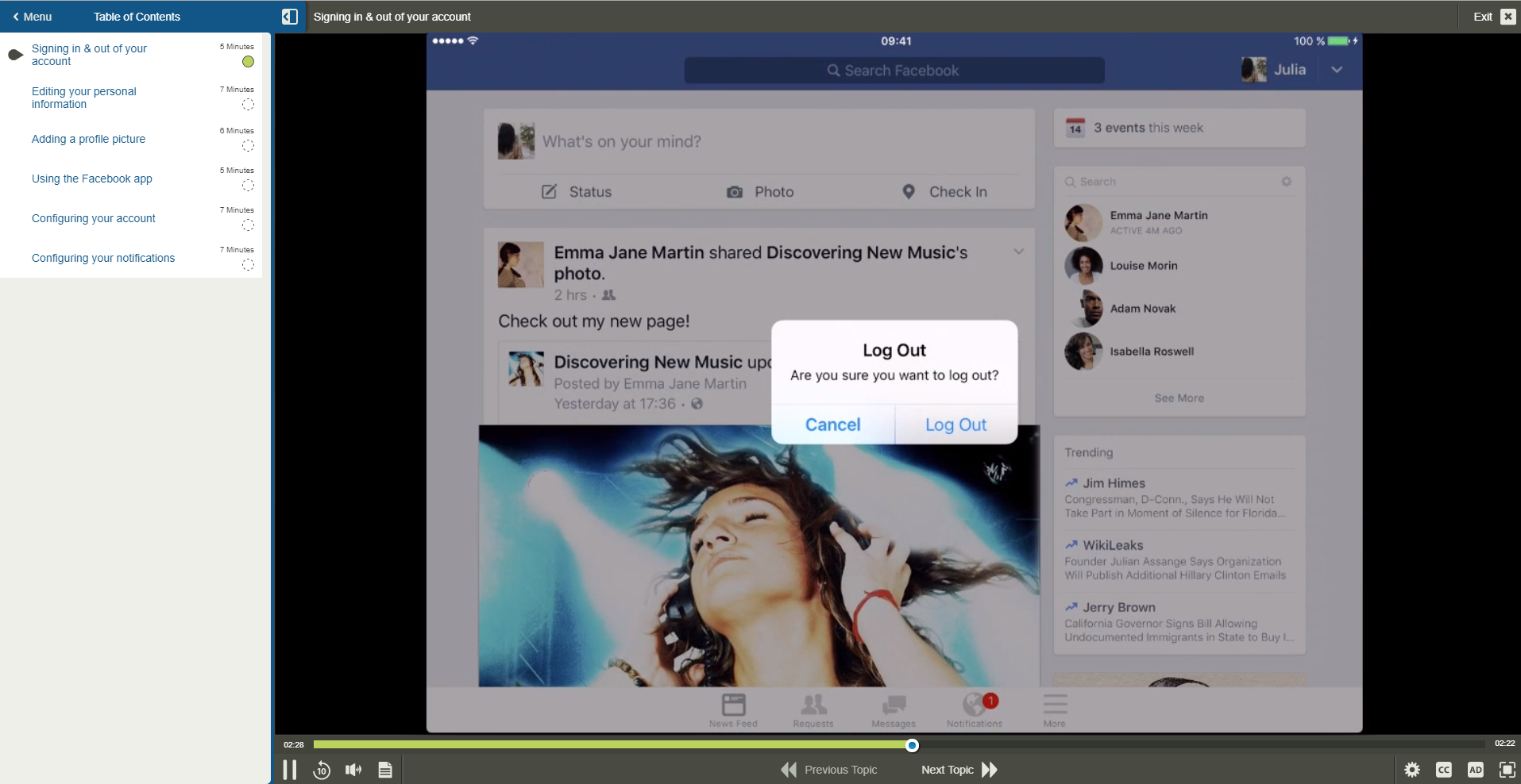 Using Facebook for iPad-1