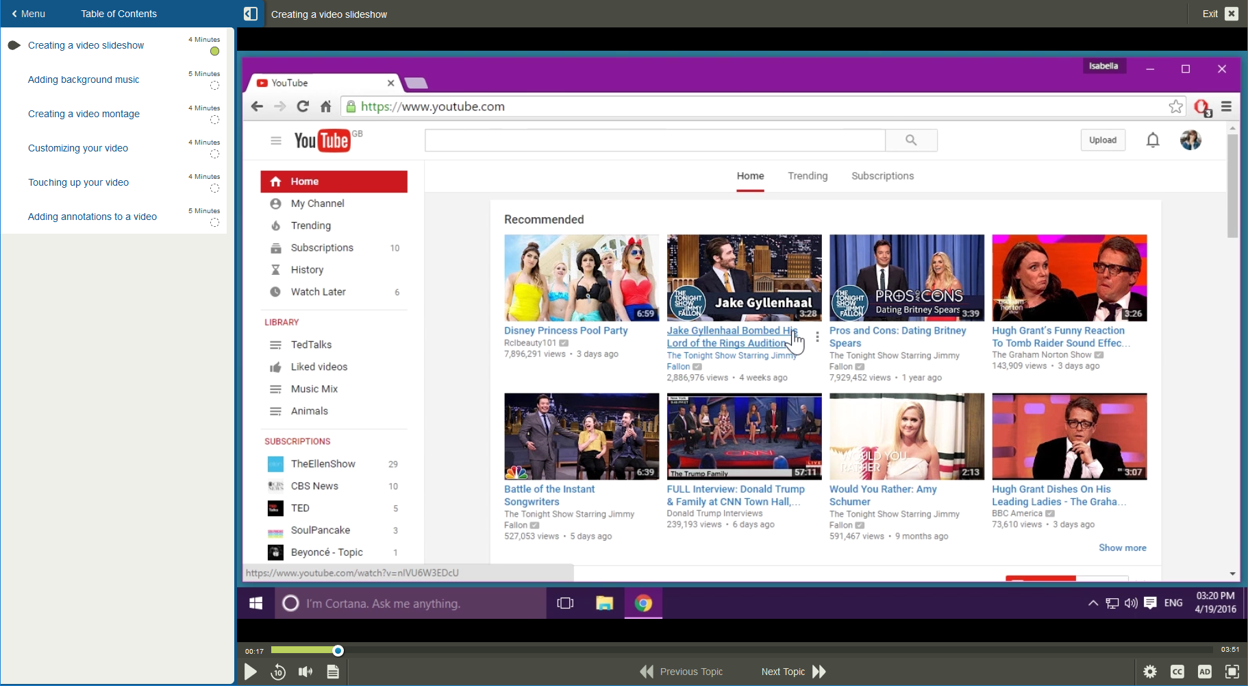 101619 Using YouTube for Web 1