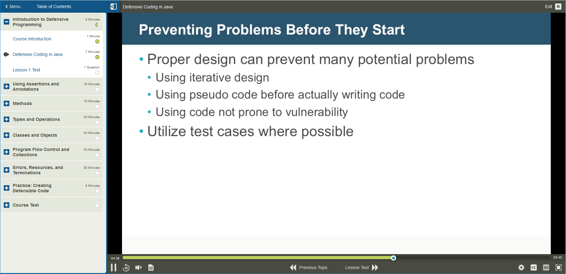 101746 Defensive Programming in Java 1