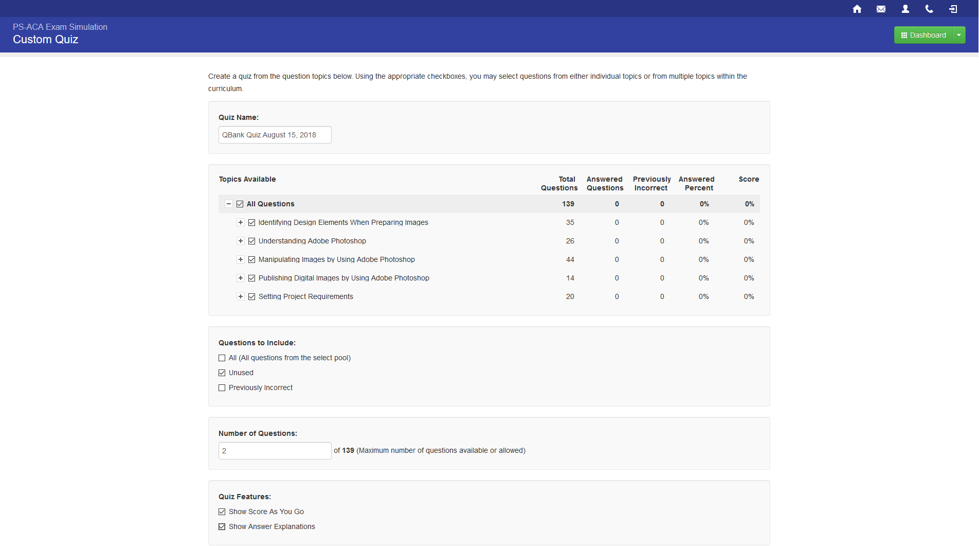 101685 Proefexamen PS-ACA Adobe Certified Associate Visual Communication Using Adobe Photoshop 1