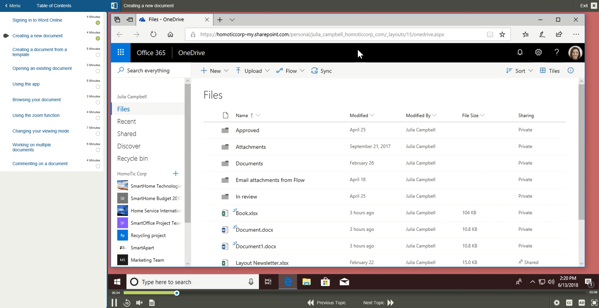 Fundamentals of Microsoft Office 365 Word Online -1